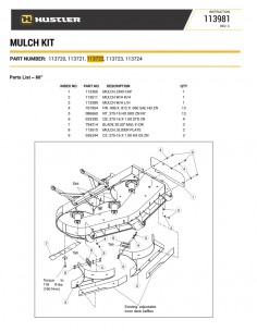 113722 SET MULCH VX4 60"... 2