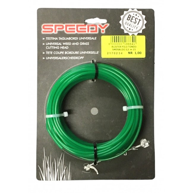 BLISTER FILO TONDO SMERALDO 3,3 m.15