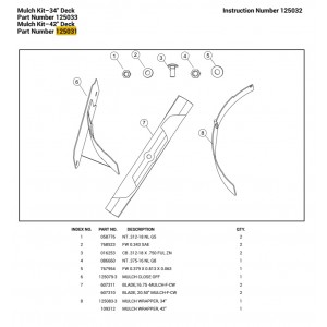 125031 SET MULCH DASH-XD... 2