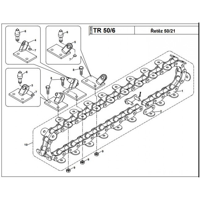 002516 CATENA 41T C/SUPPOR.PICCHI TR50/6
