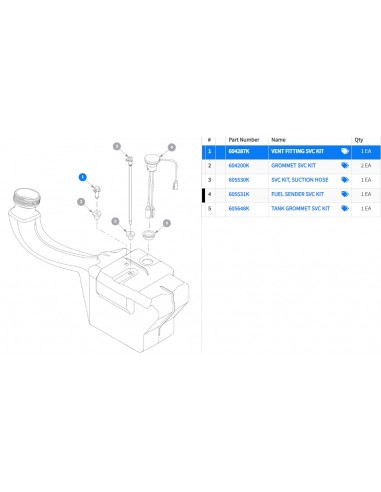605531K SET RIPAR. INDICATORE LIVELLO