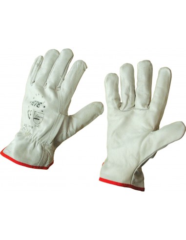 005/B GUANTO BIANCO FIORE VITELLO I t.10